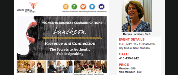 Doreen Hamilton Speaking Event for Women in Business Communications, May 28th 2015 | City Club of San Francisco